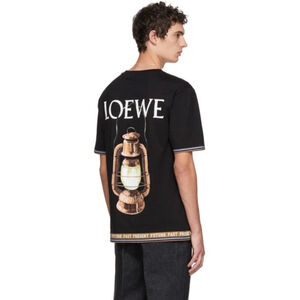 Loewe Black Kerosene Lantern Past Present Future Cotton T Shirt Size L